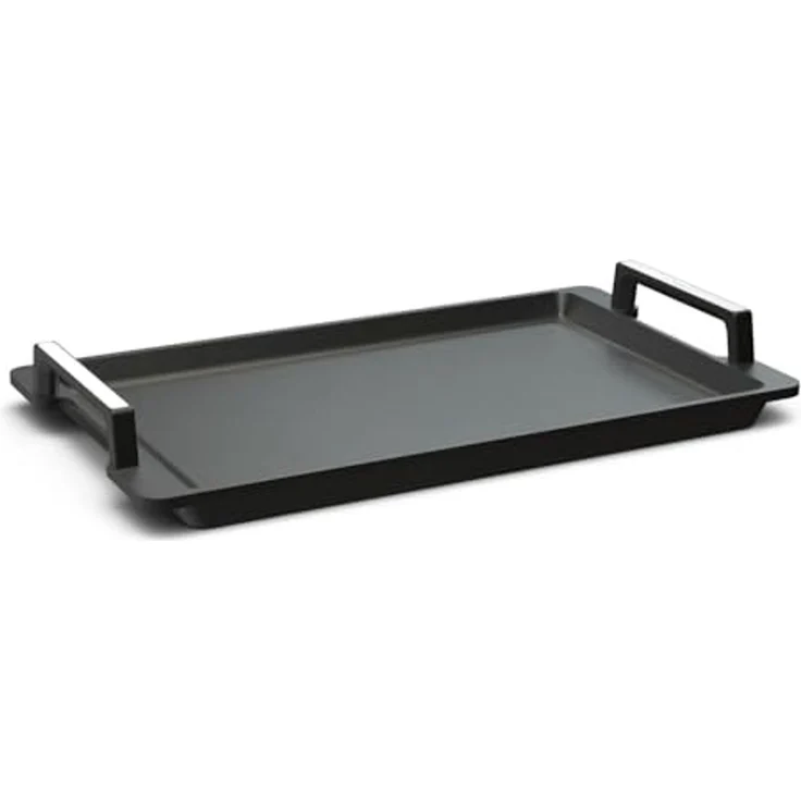 Hoffmann Germany Teppanyakiplatte Grillplatte Aluguss eckig 41x24 cm mit Griffen – Made in Germany, Aluguss (1-tlg, 1x Teppanyakiplatte 41x24 cm + Silikon-Füße), Teppanyaki, Antihaft, backofenfest bis 240°C, Induktion – Bild 1