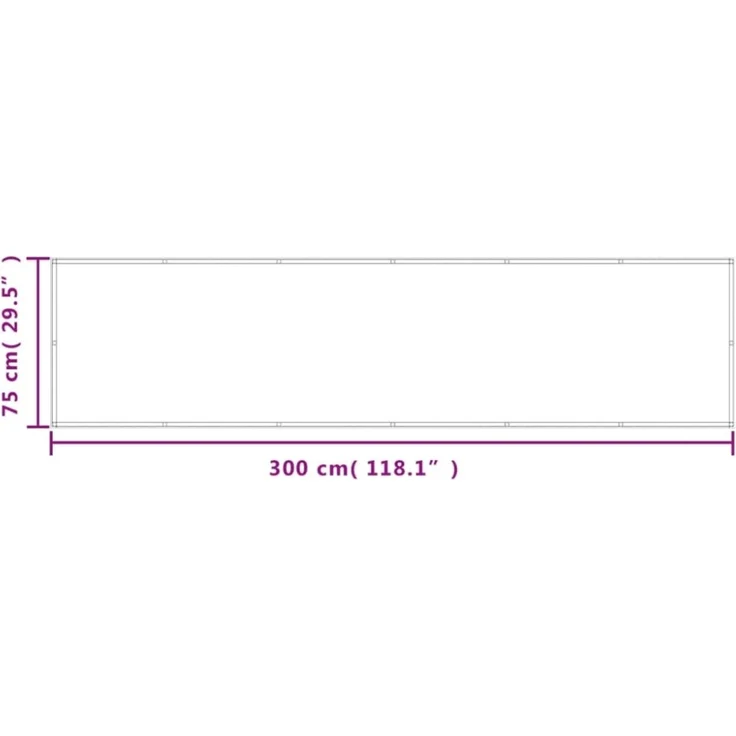 vidaXL Balkonsichtschutz Sandfarben 75x300 cm 100 % Polyester-Oxford 4000021 – Bild 6
