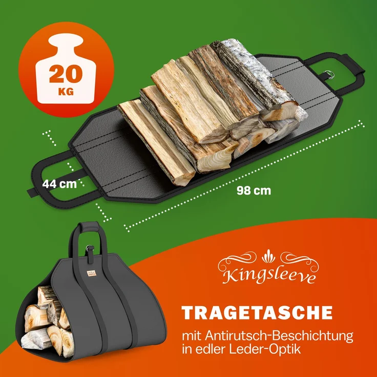 GARDEBRUK® Kaminholzregal XXL, mit wasserabweisender Abdeckplane – Bild 9