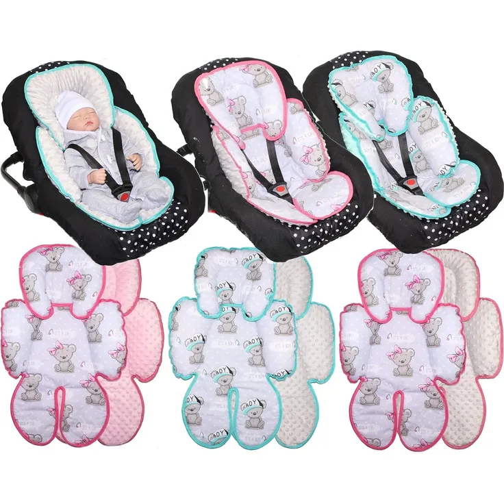 Primawela Sitzverkleinerer Sitzverkleinerer MINKY Einlage Baby Kind für Auto Babyschale Einsatz
