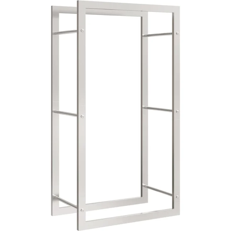 vidaXL Brennholzregal 50x28x94 cm Edelstahl 357860 – Bild 2