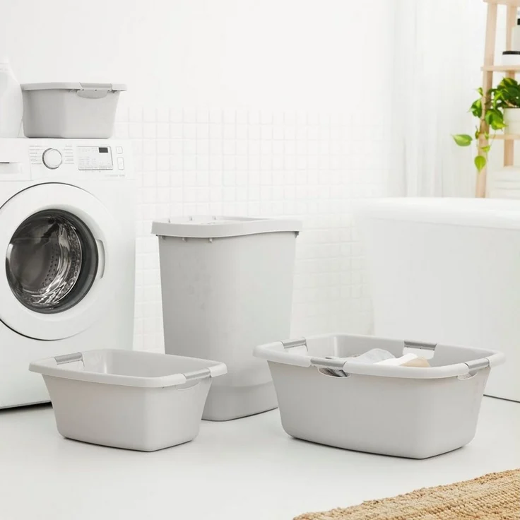 Rotho Wäschewanne Flowers 50 l Wäschekorb Wäschsammler – Bild 4