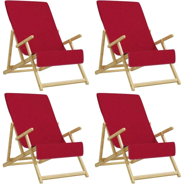 vidaXL Strandtücher 4 Stk. Burgunderrot 60x135 cm Stoff 400 GSM 3157056 – Bild 2