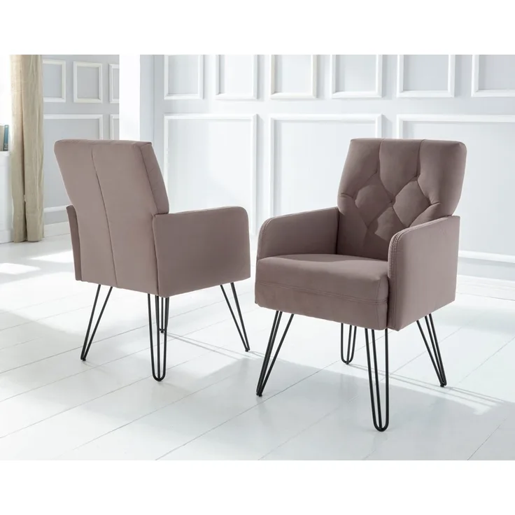 exxpo - sofa fashion Sessel Doppio, Loungesessel mit Designuntergestell, bequem und elegant, aufwendige Rückenverarbeitung, Breite 61 cm