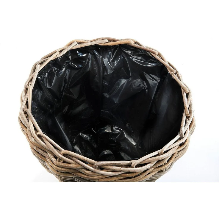 Kobolo Pflanzkübel Pflanzkorb Rattan - rund - mit Folie ausgeschlagen – Bild 3