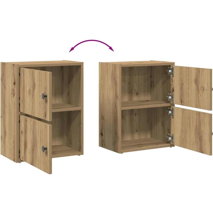 vidaXL Bücherregal Artisan-Eiche 40x24x52 cm Holzwerkstoff 860363 – Bild 8