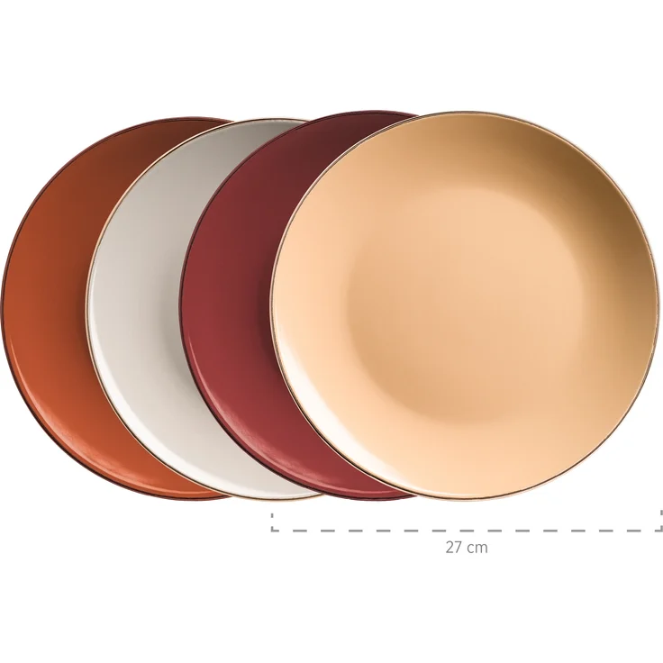 Mäser 931871 Kombiservice Metallic RIM für 4 Personen, Steinzeug, mehrfarbig (1 Set, 16-teilig) – Bild 2