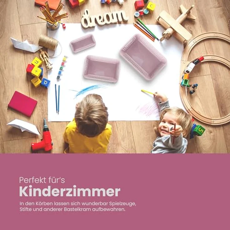 Pro Home Aufbewahrungskorb Modularer Kunststoffkorb Kunststoff Box (2 St), Aufbewahrungsbox mit Griffen - BPA-Frei - Organizer Körbchen Bad Küche – Bild 5