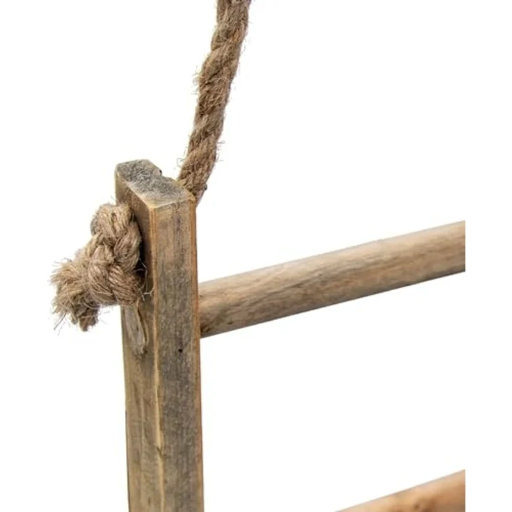 Spetebo Dekoleiter Holz Dekoleiter Landhaus Design - 40 x 20 cm (Anzahl, 1 St, Stück), mit 3 Sprossen zum Dekorieren – Bild 5