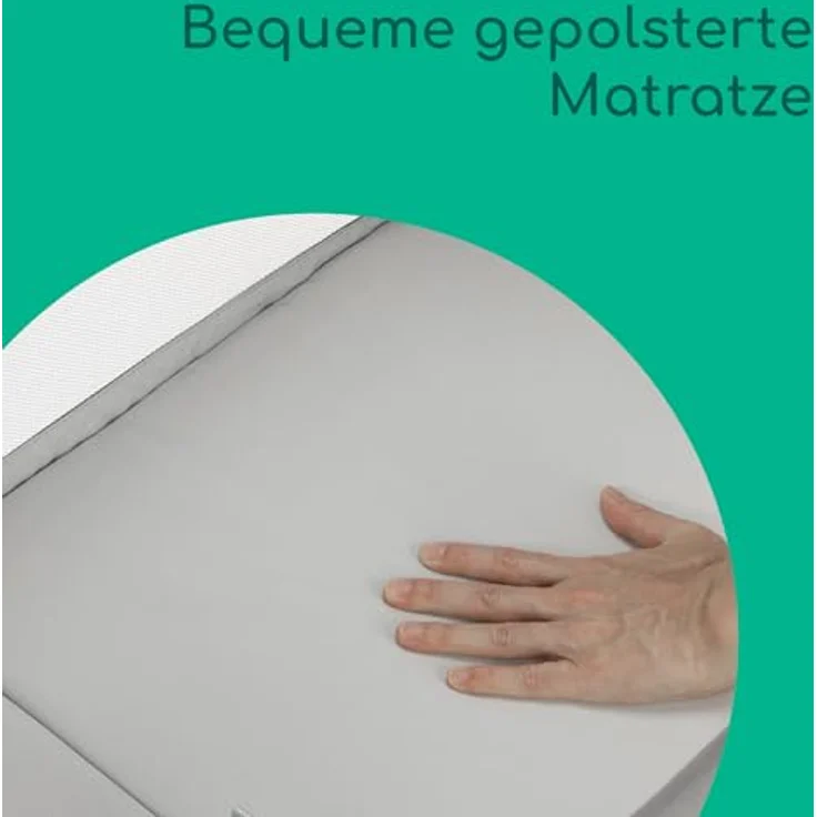 bebeconfort 2in1 Beistellbett & Stubenwagen Amara, ab Geburt bis 9 kg, mit Matratze und Reisetasche, Tinted Gray – Bild 5