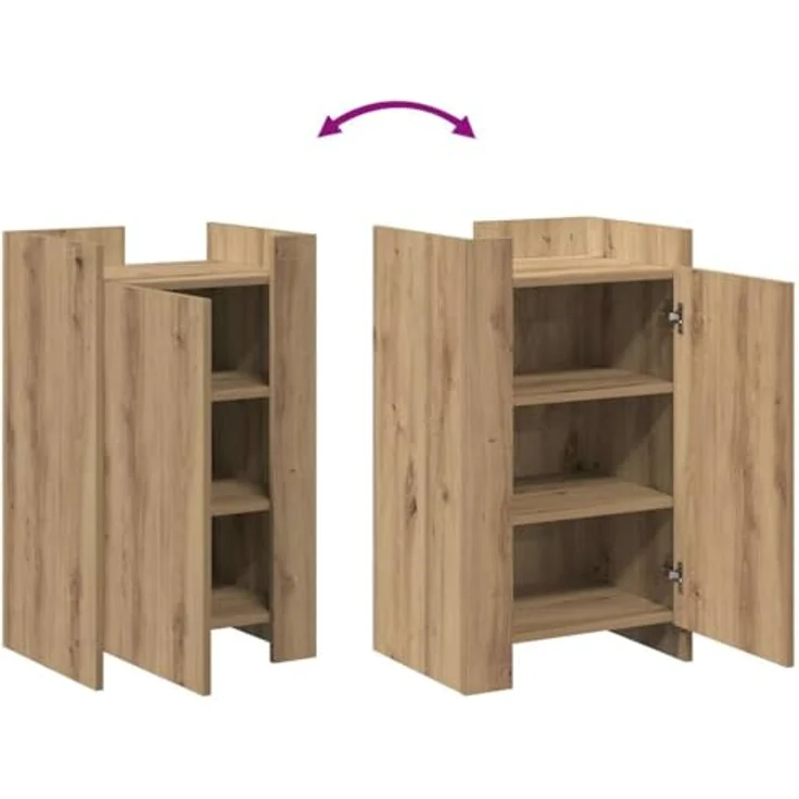 vidaXL Sideboard Artisan-Eiche 45 x 35 x 75 cm 869175 – Bild 4
