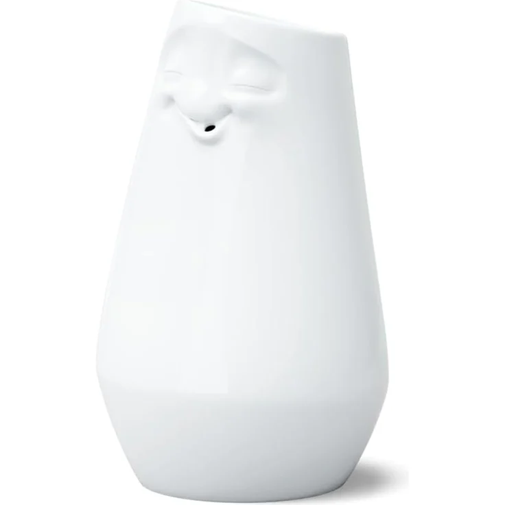 Tasse Vase Gesicht entspannt weiß lustige Blumenvase Fiftyeight Porzellanvase – Bild 2