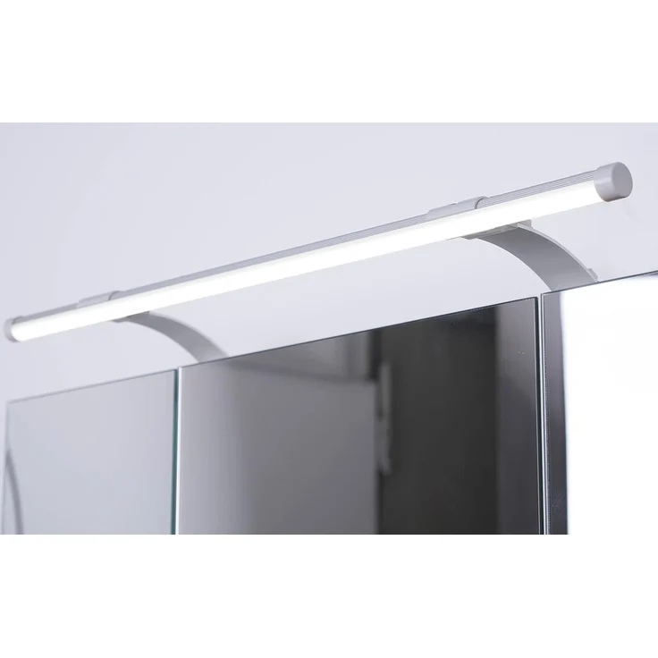Spiegelschrank Doro / Dorina, Glas, Holzwerkstoff, Weiß, Verspiegelt, 70 x 75 x 16 cm – Bild 7