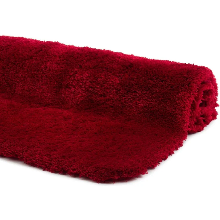 Gözze - Deluxe Badteppich mit extra hohem Flor, 100% Polyester (Mikrofaser), Mit Antirutschbeschichtung, 70x120 cm - Bordeaux – Bild 2