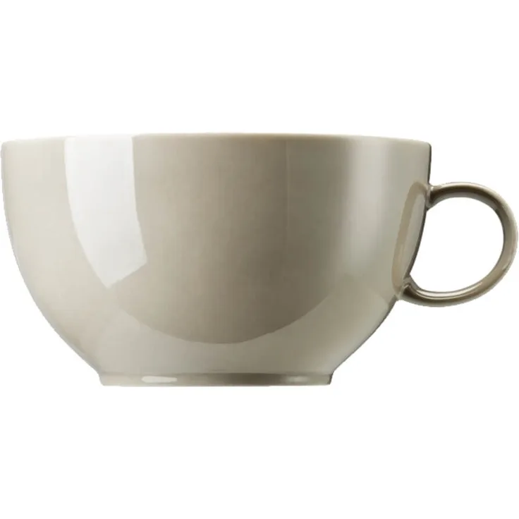 Thomas Sunny Day Cappuccinotasse, Obertasse, Porzellan, Greige / Grau Beige, Spülmaschinenfest, 380 ml, 14672