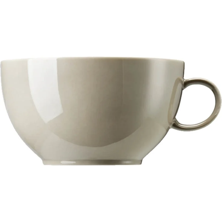 Thomas Sunny Day Cappuccinotasse, Obertasse, Porzellan, Greige / Grau Beige, Spülmaschinenfest, 380 ml, 14672 – Bild 1