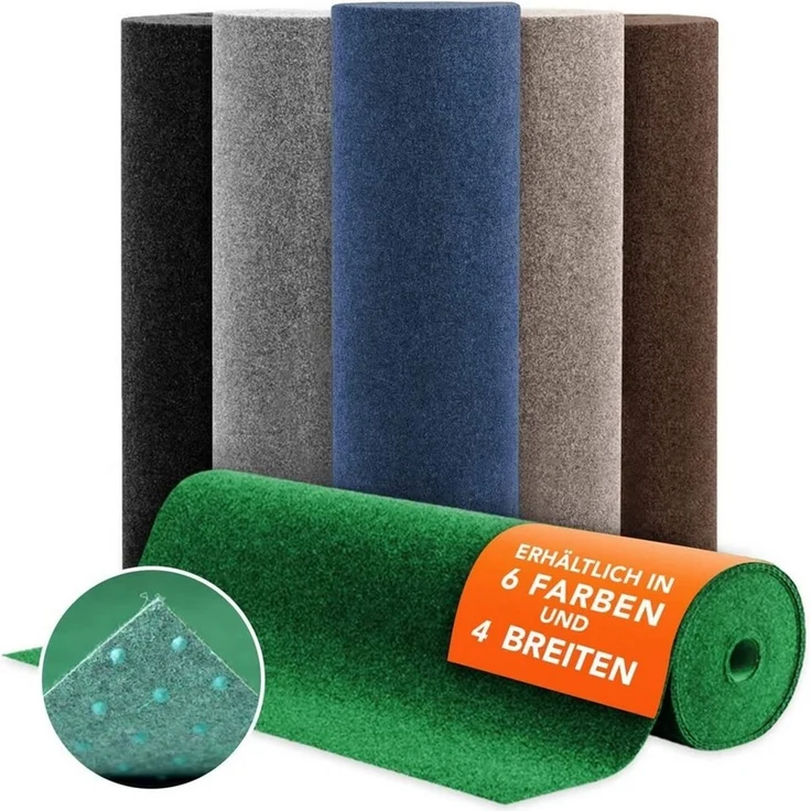 Karat Rasenteppich Brilliant Pro Schwarz, Kunstrasen, verschiedene Größen, Höhe: 4 mm – Bild 1