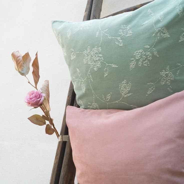 Kissen Deko von Lysel - rosa Uni Jerada 50x50 Polyester kissenbezug Dekokissen – Bild 4