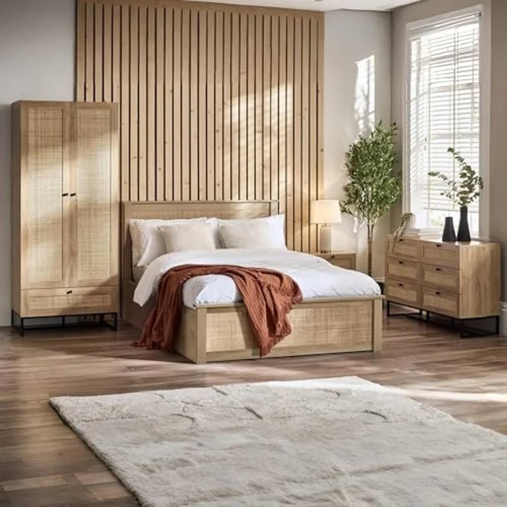 Julian Bowen Padstow Nachttisch mit 2 Schubladen, Eiche, Holzwerkstoff, Einheitsgröße – Bild 5