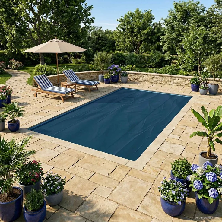 vidaXL Sonnendeck für Pools Extra Schwer 260 x 160 cm 400 μm PE 42034614 – Bild 1