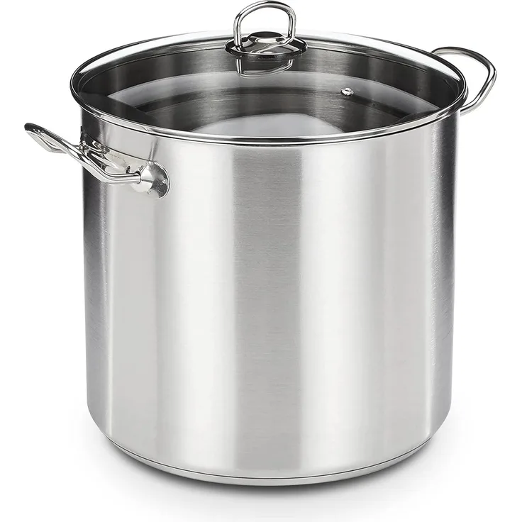 GSW 643474 Profi Jumbotopf mit Glasdeckel 30x28 cm / ca. 20,0 Liter, Edelstahl, Silber, 30 cm , 1er Pack