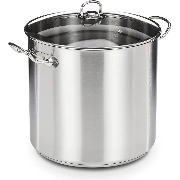 GSW 643474 Profi Jumbotopf mit Glasdeckel 30x28 cm / ca. 20,0 Liter, Edelstahl, Silber, 30 cm , 1er Pack – Bild 1