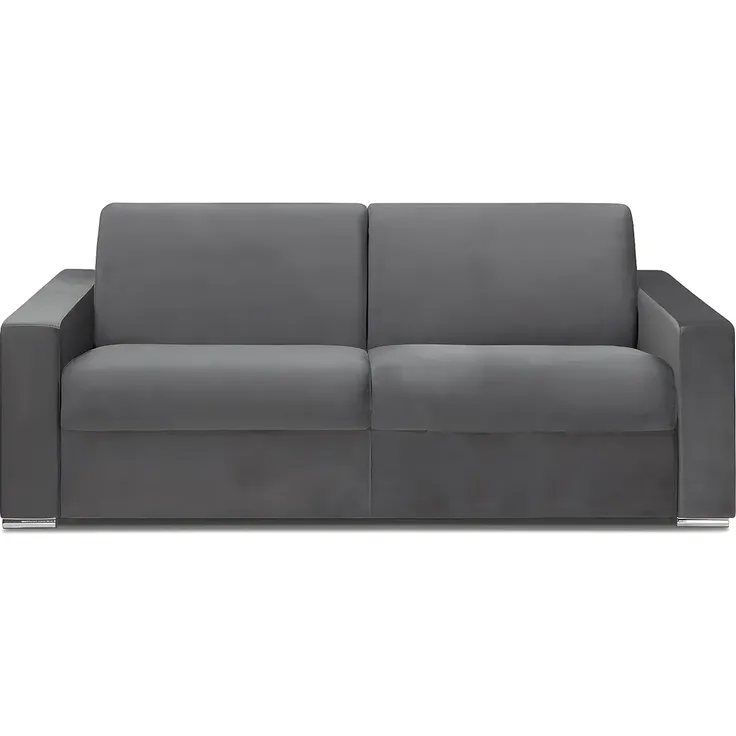 Schlafsofa 4-Sitzer Samt CALITO - Anthrazit - Liegefläche: 160 cm - Matratzenhöhe: 18 cm
