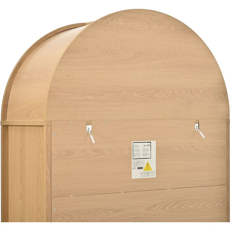 ZUBALIYA Aufbewahrungsschrank, mit Schubladen, mit Stauraum, H 180 × T 40 × B 76 cm, Natur, MDF / Spanplatte – Bild 13