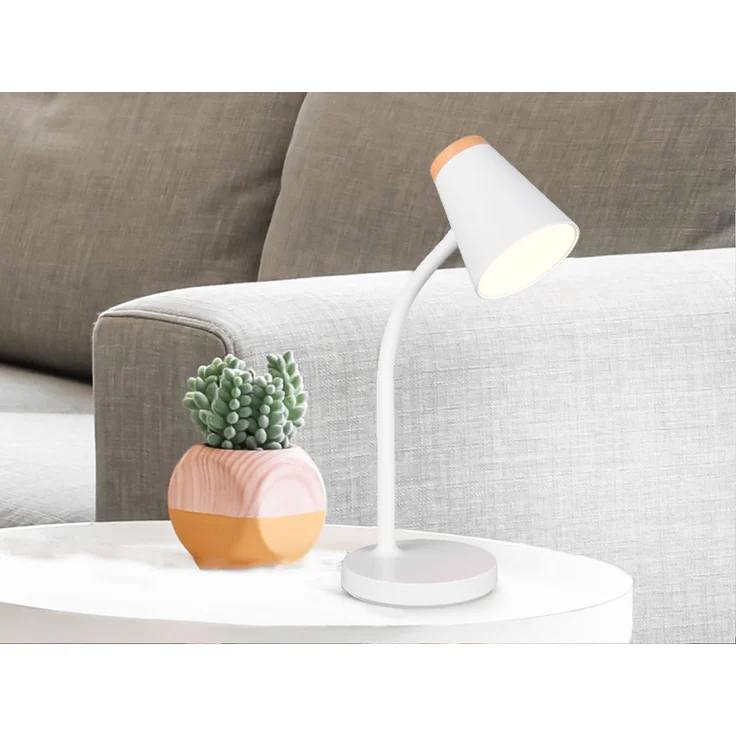 2er SET LED Schreibtischlampen Weiß flexibel biegsam, Höhe 36cm – Bild 7