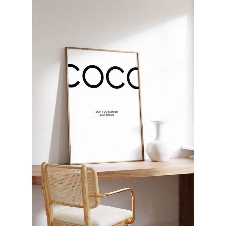 JUSTGOODMOOD Poster Premium ® Coco Chanel Poster · Fashion · ohne Rahmen, Poster in verschiedenen Größen, Poster, Wandbild – Bild 4