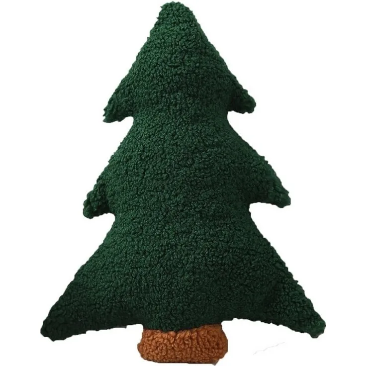 CLTYQ Dekokissen Weihnachtsbaum-Kissen-weihnachtsbaumförmige Plüschkissen,30x25 cm, Weihnachtsdekorationen, geeignet für Partys, Zuhause, Sofa und Bett.