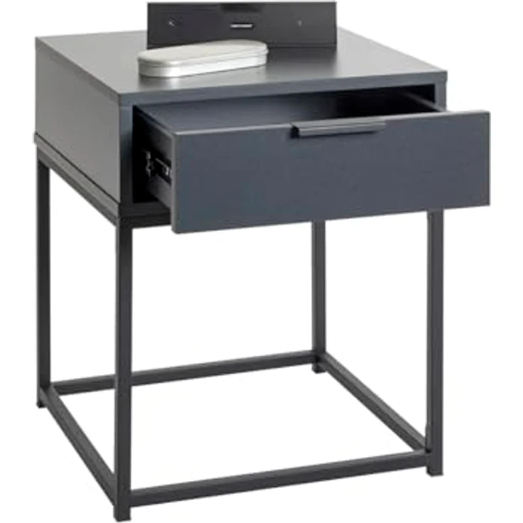 XXXL Nachtschrank Anthrazit, Metall mit 1 Schublade, 40x50x40 cm, Typenauswahl – Bild 7