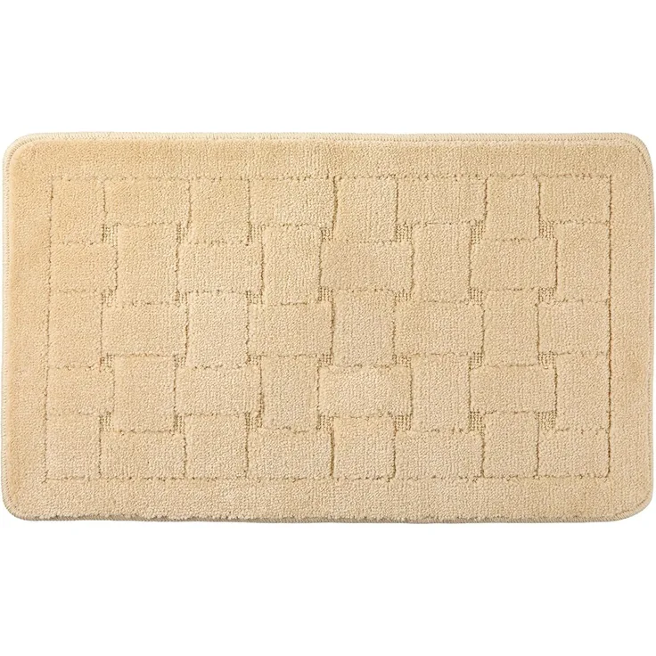 Emma Barclay Orkney Badematte, Kreuzschraffur, 45x75 cm, cremefarben
