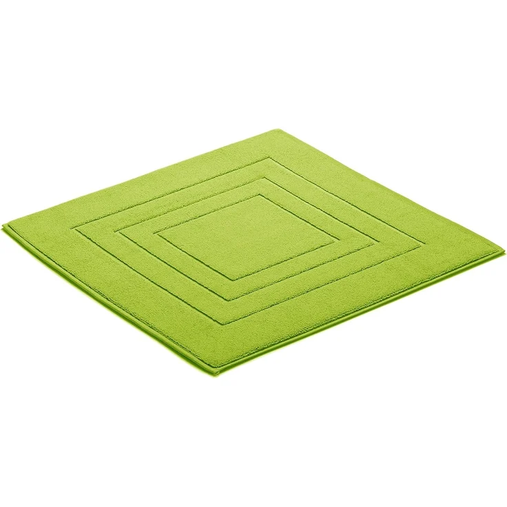 Vossen Badematte Feeling, Höhe 10 mm, beidseitig nutzbar, fußbodenheizungsgeeignet, Baumwolle, quadratisch, Badteppich, Uni-Farben, mit Bordüre, Hoch-Tief Effekt, reine Baumwolle – Bild 1