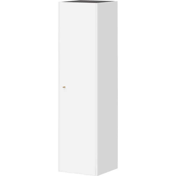 Germania Hängeschrank 2404-84 Monteo, Weiß, Massivholzdetail, 38 x 141 x 37 cm (BxHxT)