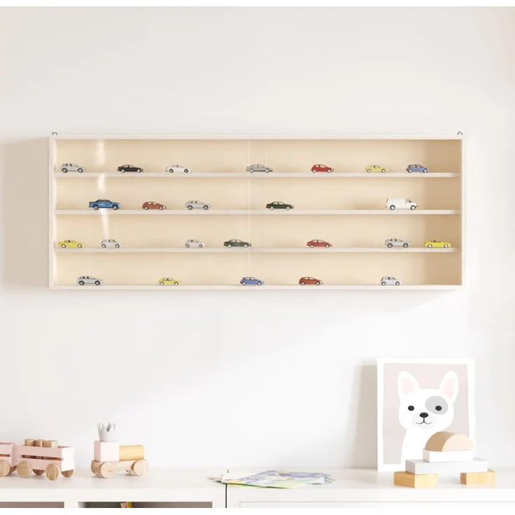 vidaXL Sammlervitrine aus Holz mit Türen 100x8,5x37 cm 4017388 – Bild 3