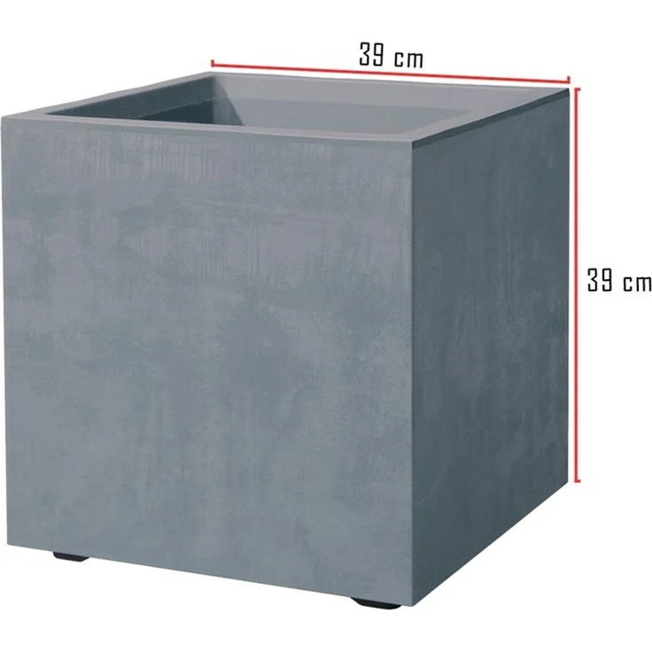 XL Pflanzkasten Pflanzkübel Millennium 40 L in Grau mit Tolle Naturstein Optik – Bild 2