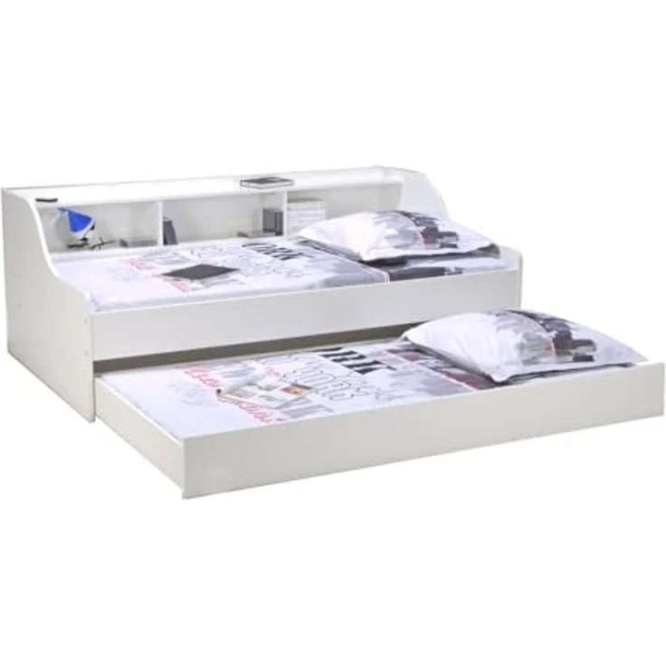 WEBER INDUSTRIES 22729 Palma Bett Spanplatte Weiß 197,6 x 116 x 75 cm – Bild 3