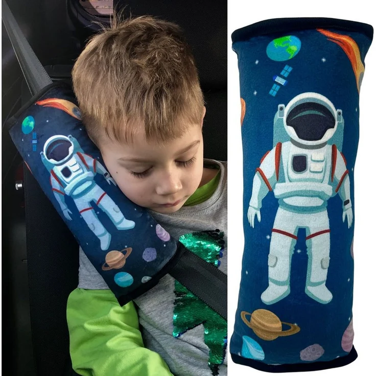HECKBO Schlafkissen Auto Schlafkissen Weltraum Space Astronaut für Kinder Mädchen Jungen – Bild 1