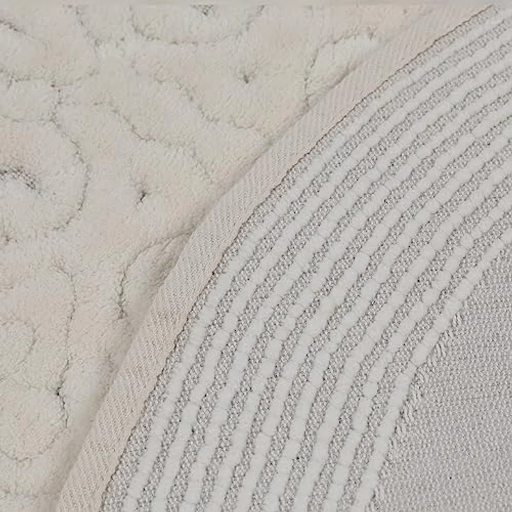 Badteppich Set 2-teilig beige oval – Bild 5