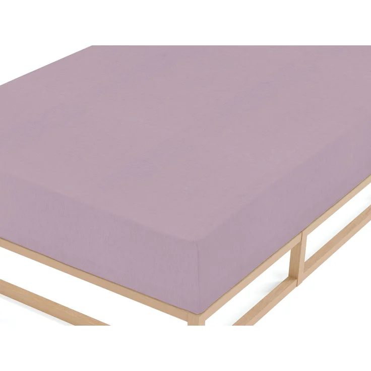 biberna Melange-Flanell Spannbetttuch 0841380 MELANGE UNI, brombeer, 1x 180x200 cm - 200x200 cm – Bild 2