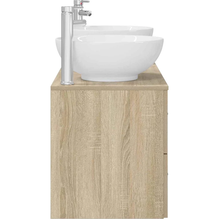 vidaXL Badezimmerschrank-Set 3 stk. Sonoma-Eiche 129 x 44,5 x 80 cm 3405909 – Bild 6