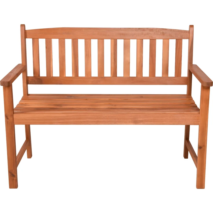 Gartenbank TORBEN 2-Sitzer - 110cm Breit, Akazie, Natur | Terrassenbank Wetterfest Sitzbank Outdoor Bank – Bild 3