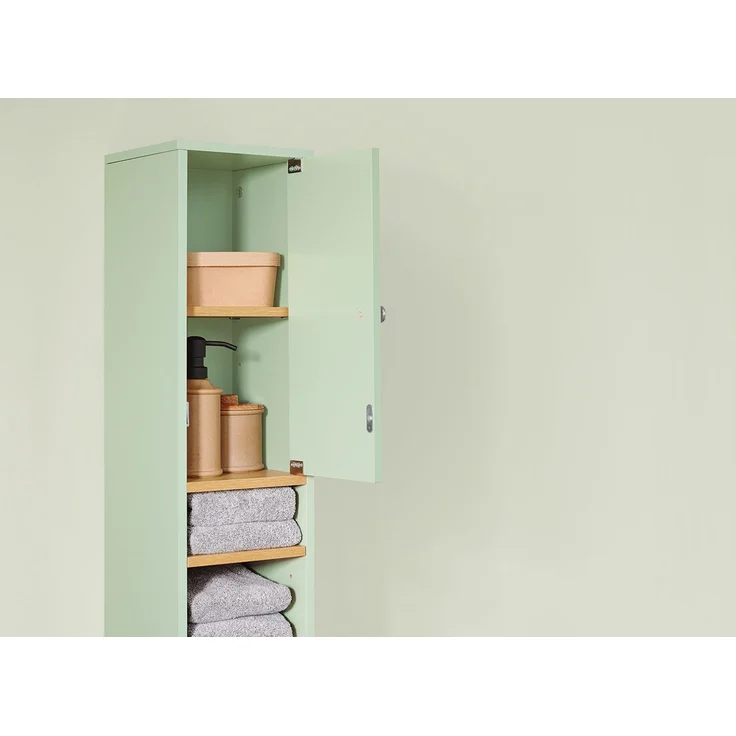 SoBuy BZR34-GR Badezimmer-Hochschrank, MDF, Lackiert, Grün, 20 x 180 x 20 cm – Bild 9