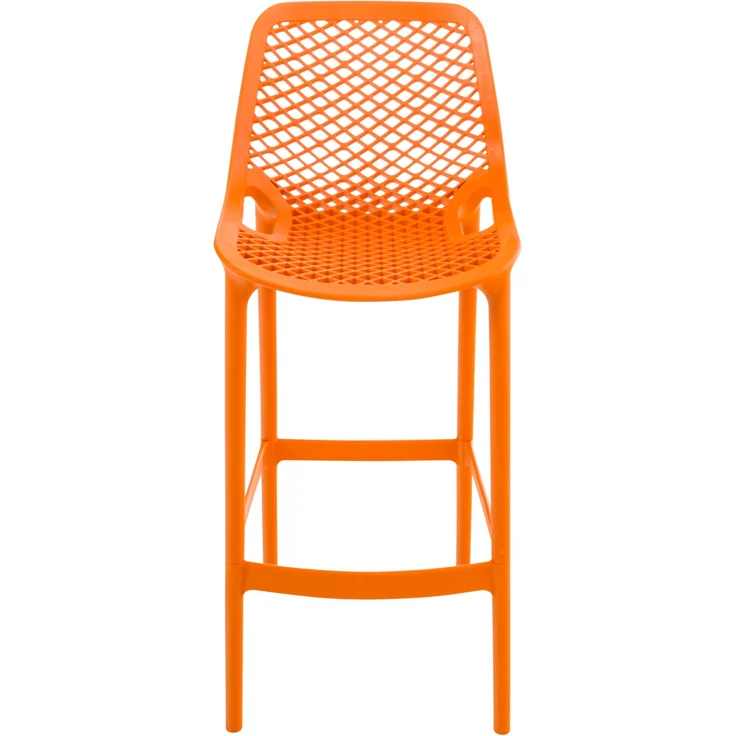 DELUKE® Barhocker modern Orange LORL - Kunststoff, 105x45x53cm Barhocker mit Lehne Tresenhocker Barstuhl Küchenhocker Thekenhocker hoher Stuhl – Bild 2