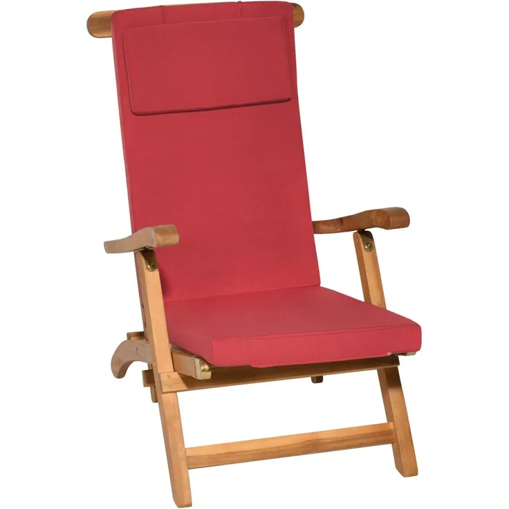 Beautissu 'LoftLux DC' Auflage, Polyester rot, 175 x 45 x 5 cm