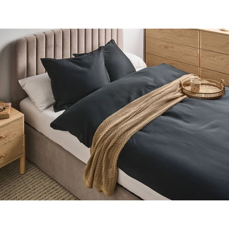 Bettwäsche-Set PARKROSE Baumwollsatin 150 x 200 cm Schwarz – Bild 3
