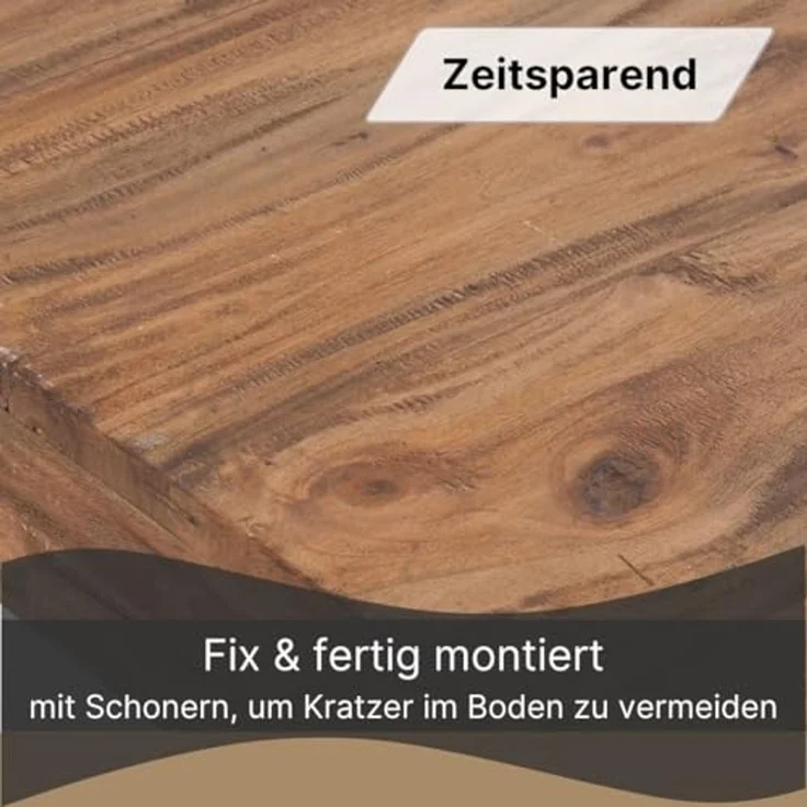 DESIGN DELIGHTS Beistelltisch Couchtisch "SQUARE 40", Altholz massiv, 40x40x40cm, Beistelltisch – Bild 5