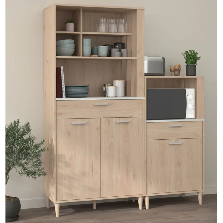 Parisot Küchenschrank Set 2-tlg. Gala in Eiche und grau – Bild 5