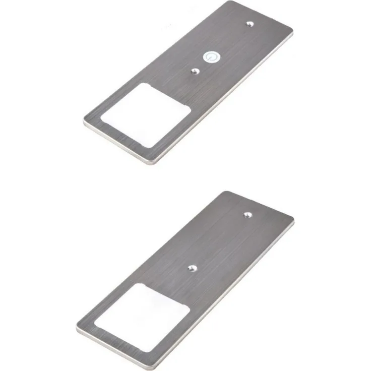 kalb LED Unterbauleuchte LED Unterbauleuchten Edelstahl gebürstet 5W - mit Touch-Dimmfunktion, 2er Set neutralweiß, neutralweiß